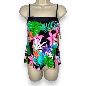 NWT Caribbean Joe Tankini Swimwear Top Size 8
